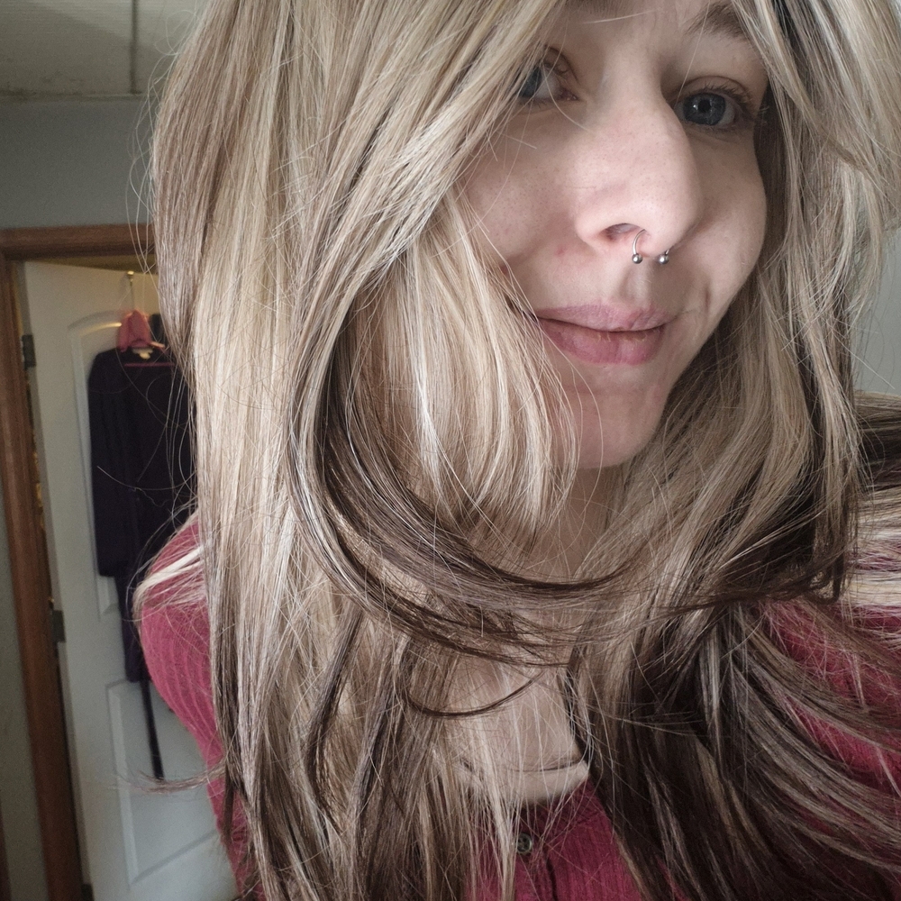 Stylish Blonde and Brown Real Hair Wig